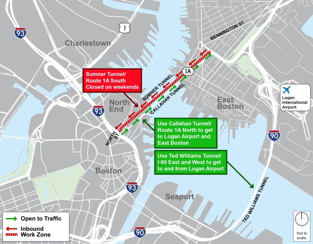 Sumner Tunnel Weekend Closures Fall 2023 to Summer 2024 Plymouth